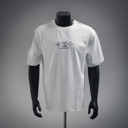 1V  25ss front and back four-leaf clover logo printed T-shirt