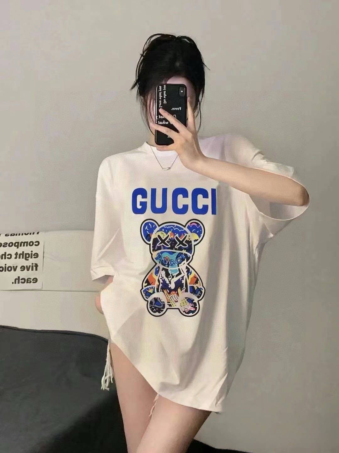 G  24ss graffiti bear print T-shirt