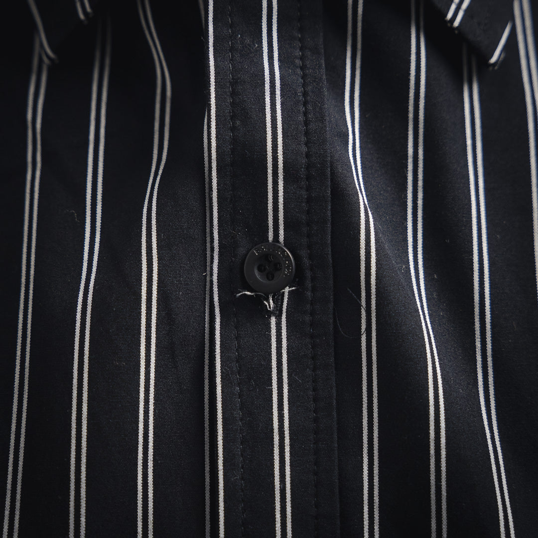 B  25ss printed striped shirt