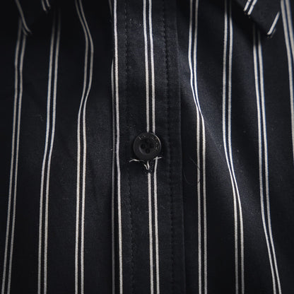 B  25ss printed striped shirt