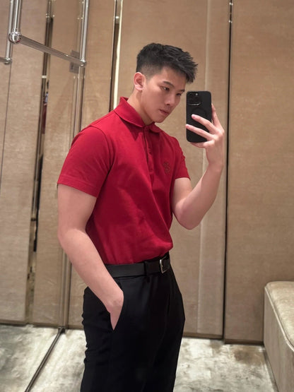 Bu  25SS Snake Letter B Short Sleeve Polo Shirt