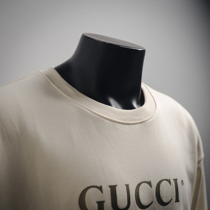 
G Bedrucktes Rundhals-Pullover-Sweatshirt