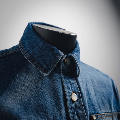 L 24FW sonnenverblasste Jeansjacke 