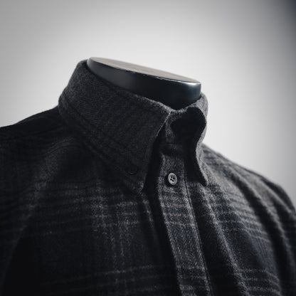 B  Wool blended plaid shirt