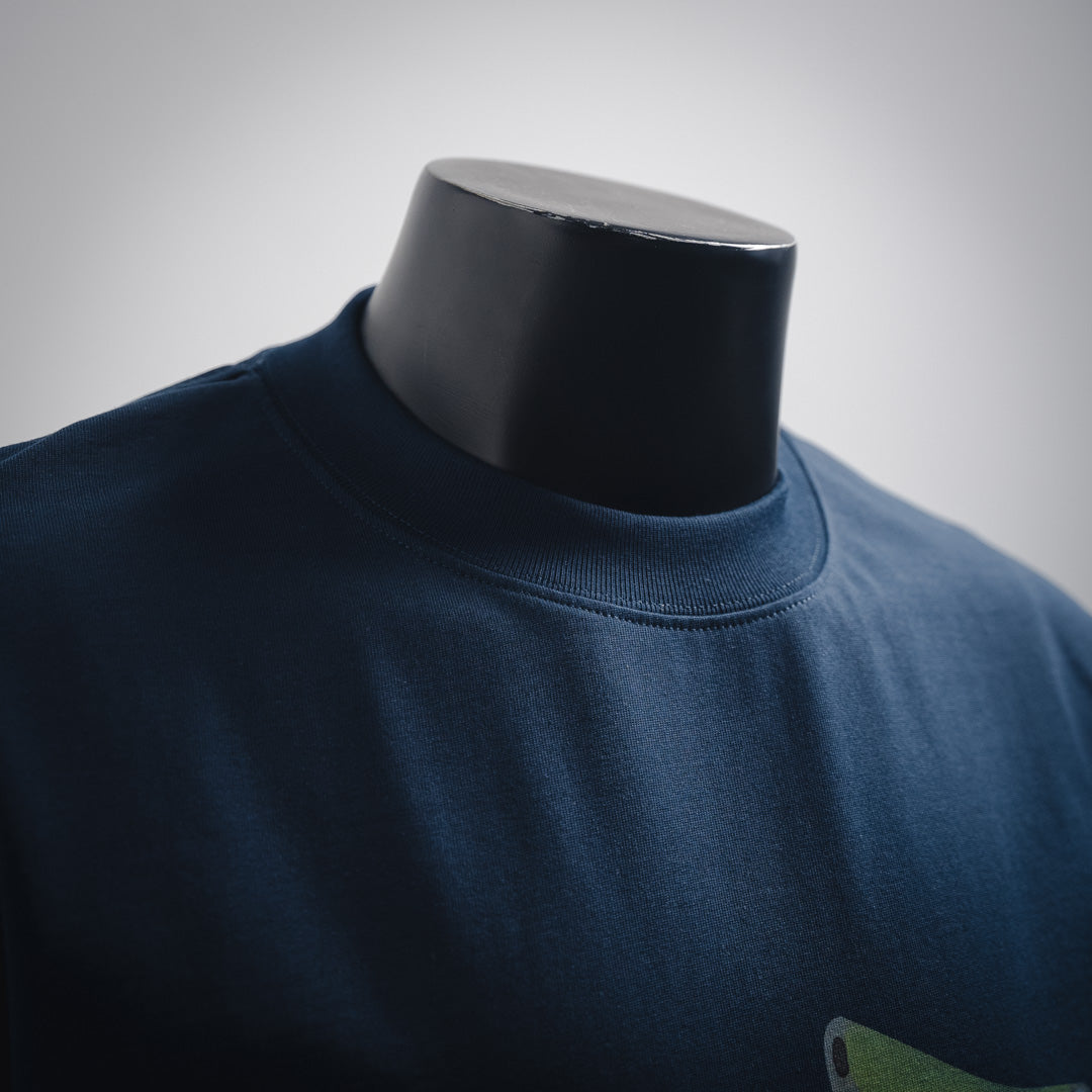 Le 2025ss fluoreszierendes T-Shirt mit Schlangenmuster 
