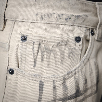 B 24FW catwalk style graffiti jeans