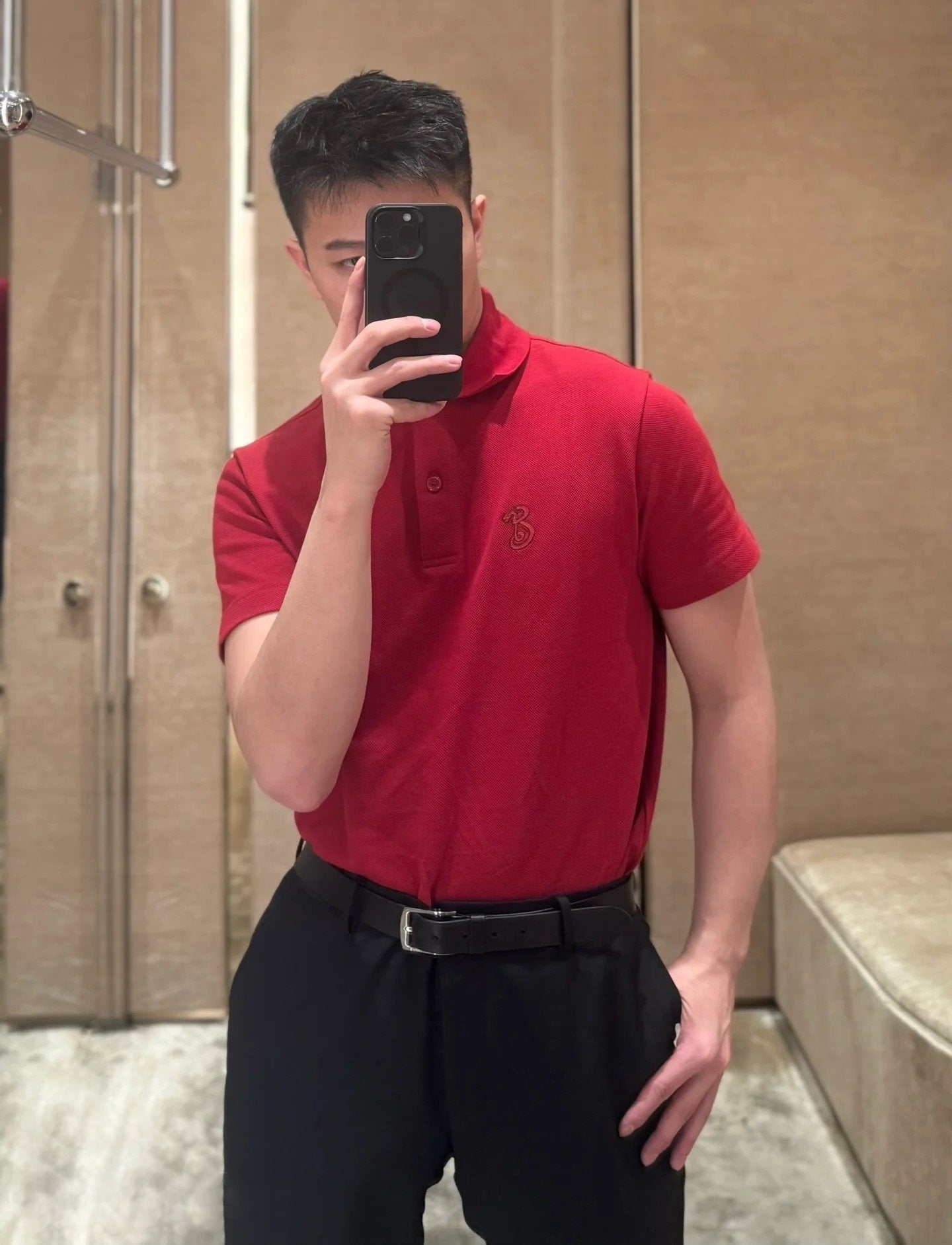 Bu  25SS Snake Letter B Short Sleeve Polo Shirt
