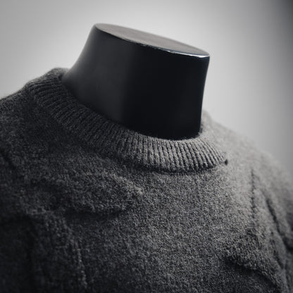 L 24FW Dunkler Muster-Logo Pullover Pullover 