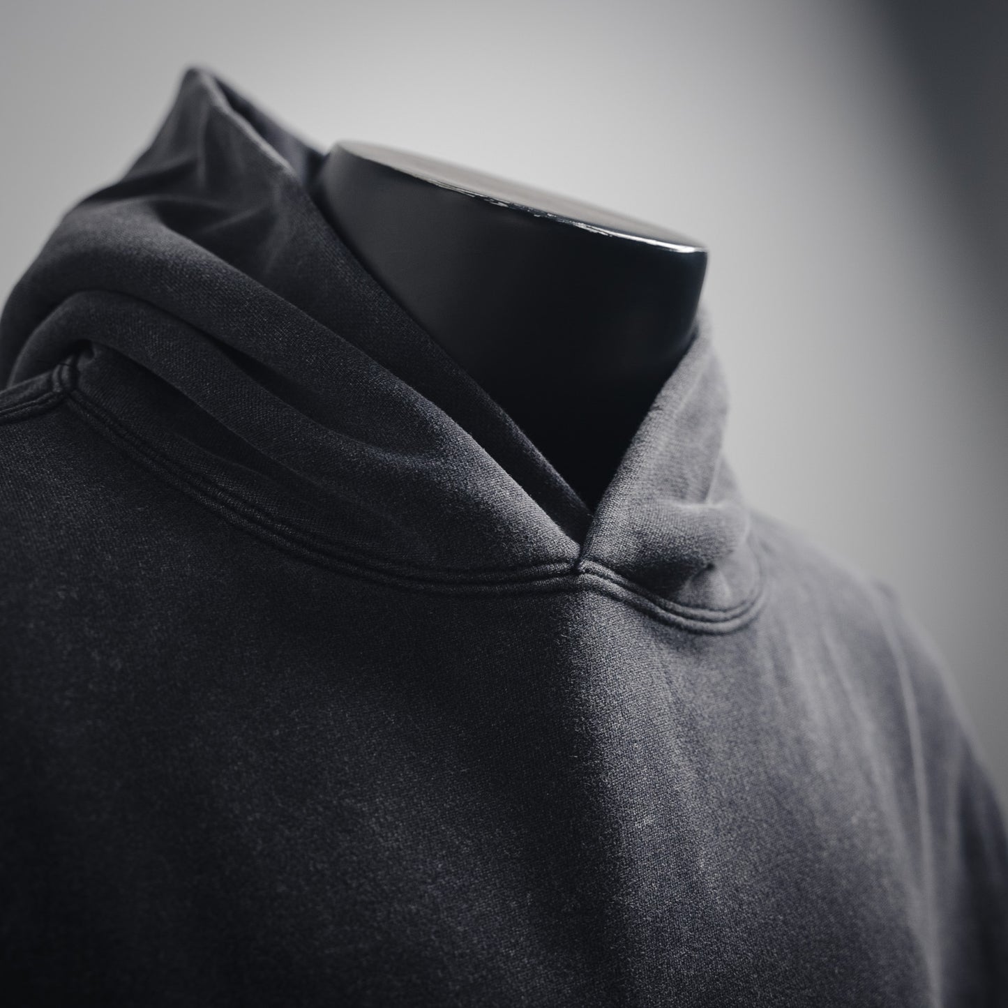 B  Printed washed hooded sweatshirt