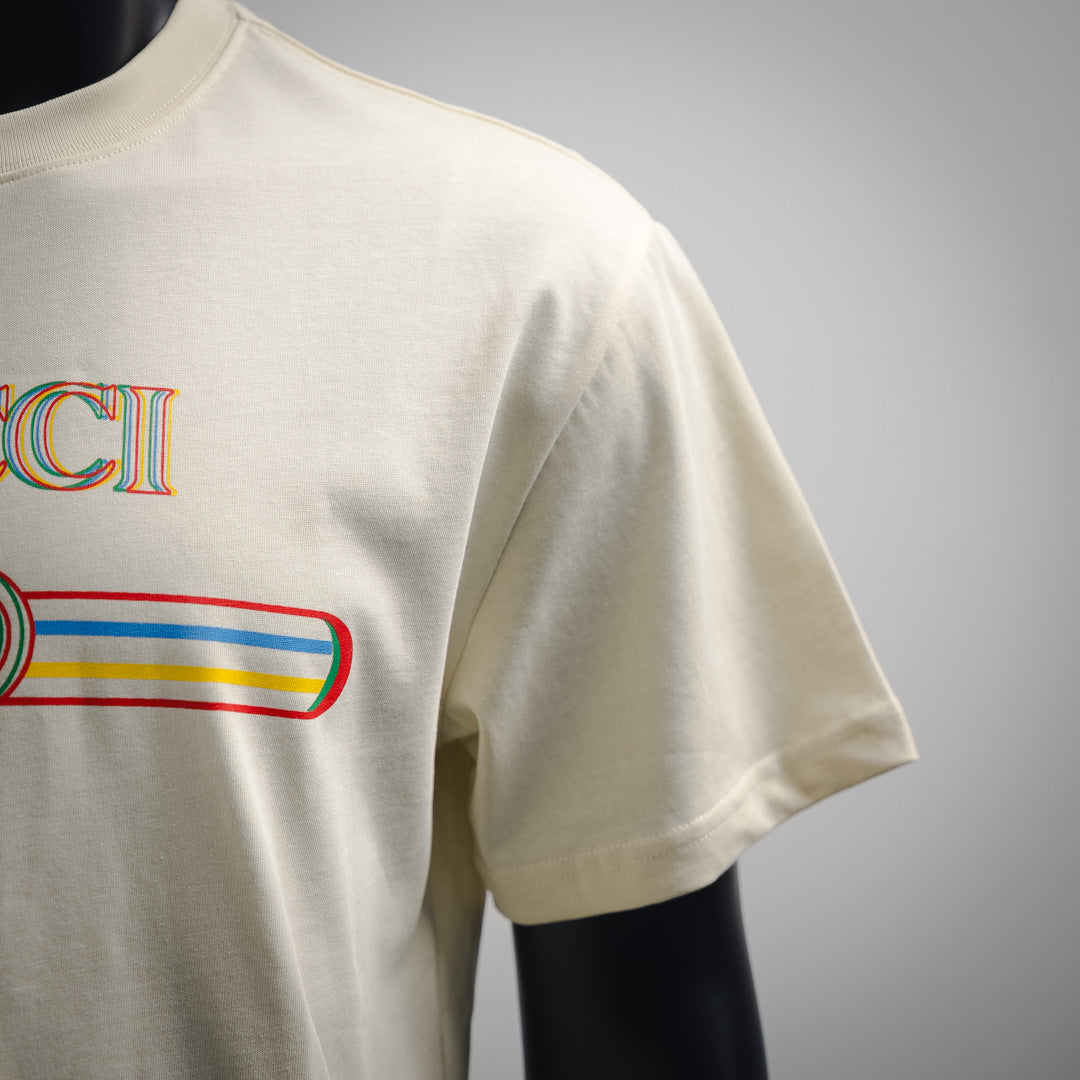 G 2025ss Bedrucktes T-Shirt mit doppeltem Bild-Logo 