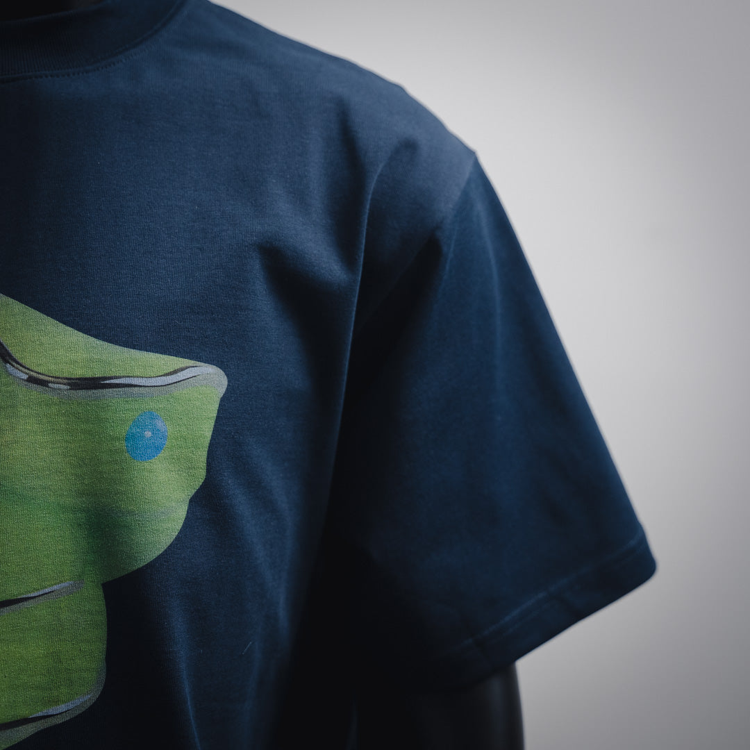 Le 2025ss fluoreszierendes T-Shirt mit Schlangenmuster 