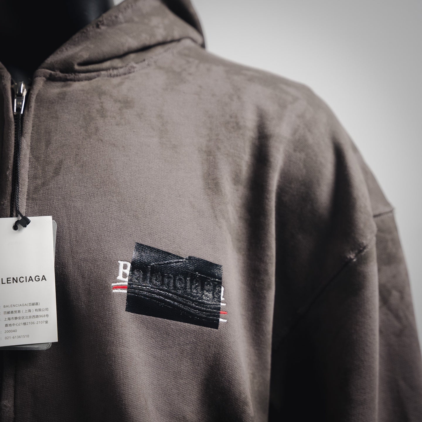 B  Black Label Zipper Hoodie