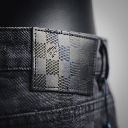 1V  24FW Gradient Checkerboard Jeans  set