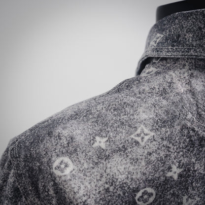 1V Gradient Starry Sky Denim Jacket