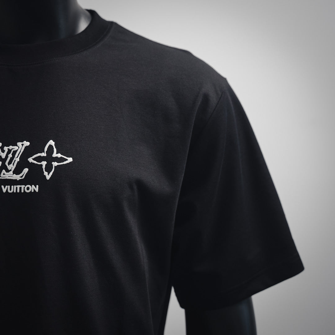 1V  25ss front and back four-leaf clover logo printed T-shirt