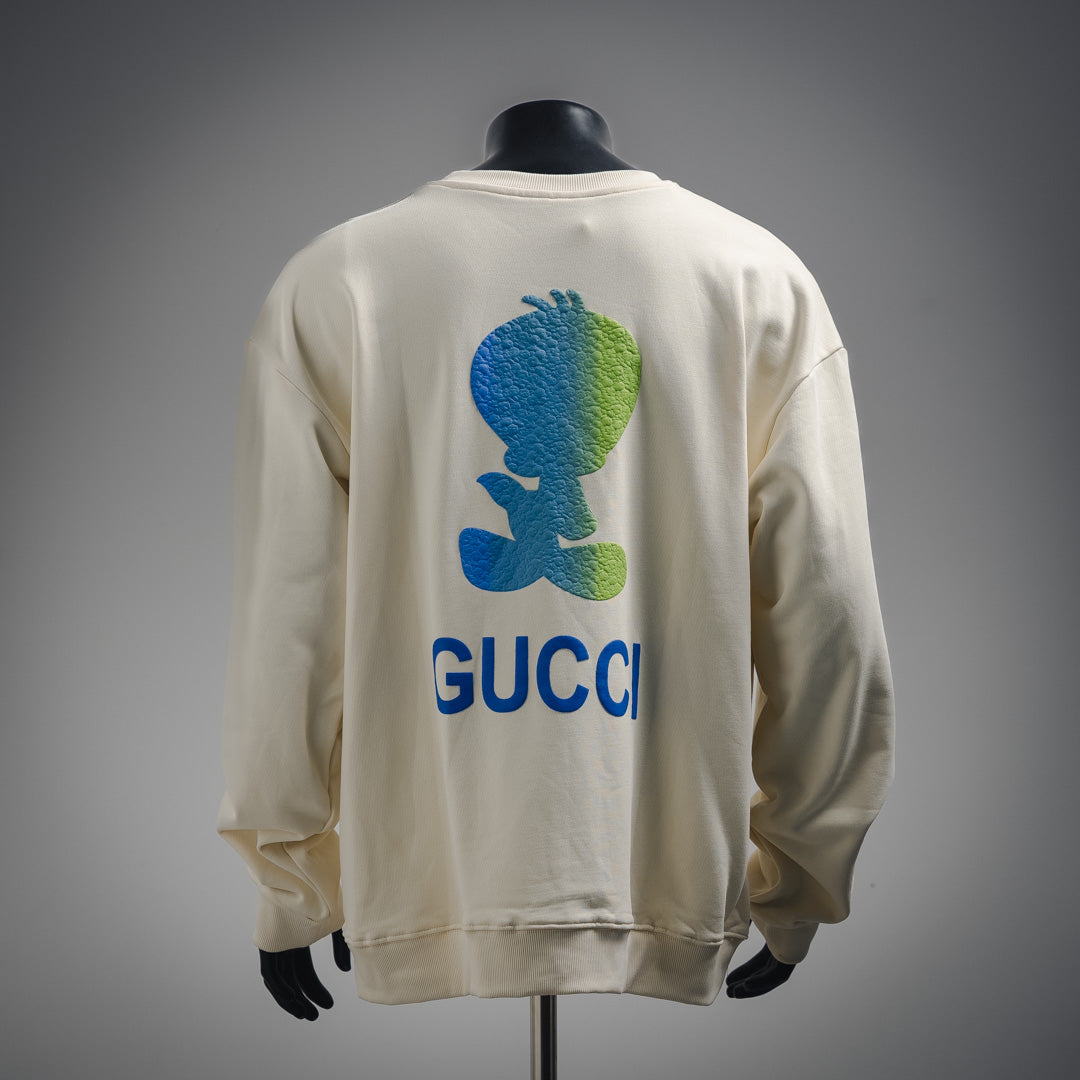 
G Bedrucktes Rundhals-Pullover-Sweatshirt