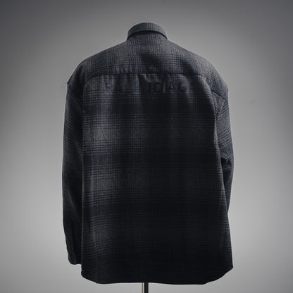 B  Wool blended plaid shirt