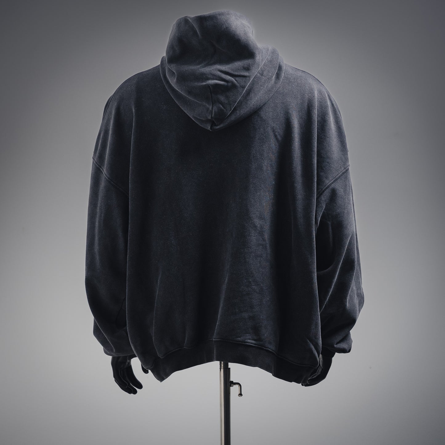 B  Printed washed hooded sweatshirt