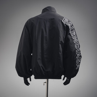 B  Embroidered logo sports suit jacket