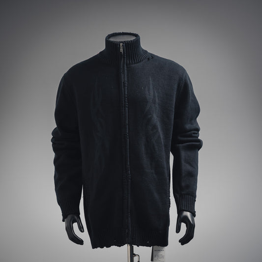 B  25ss New Flame Totem Zipper Sweater