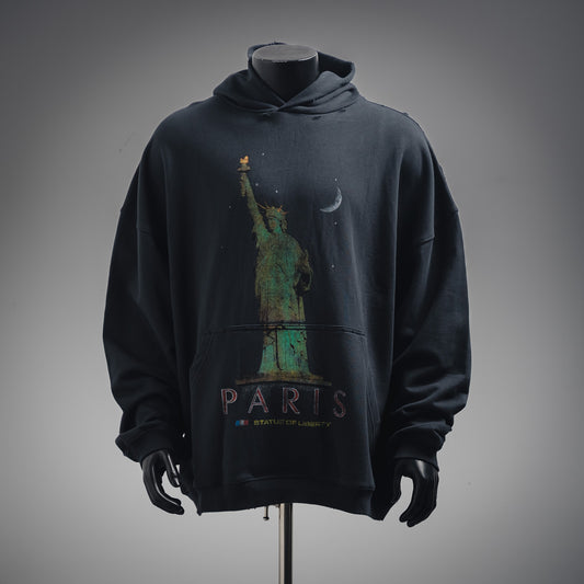 B  Statue of Liberty Printed Hoodie