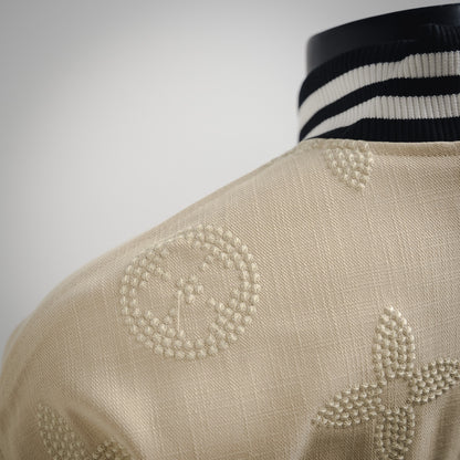 1V  Pearl button baseball jacket