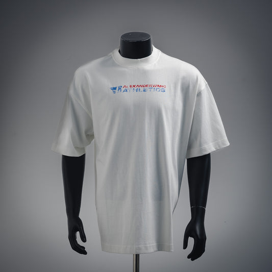 Al 2025SS T-Shirt mit Zerstörungsbuchstaben-Print 