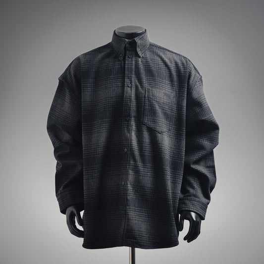 B  Wool blended plaid shirt