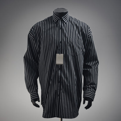 B  25ss printed striped shirt