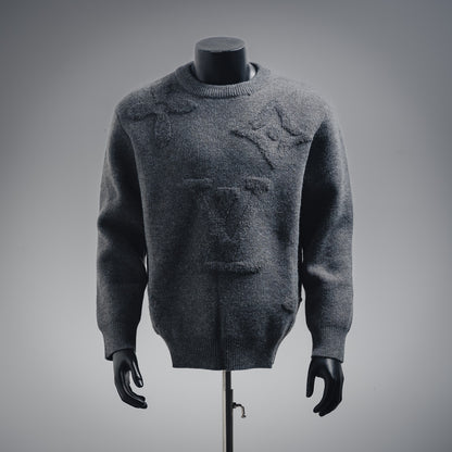 L 24FW Dunkler Muster-Logo Pullover Pullover 