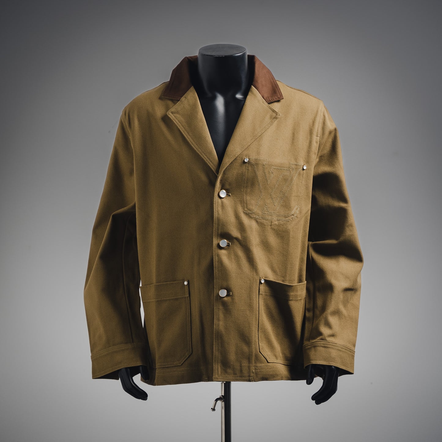 L 24FW Anzug-Stil Leinwandjacke 