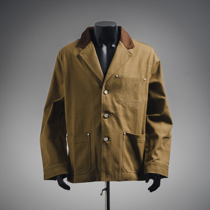 L 24FW Anzug-Stil Leinwandjacke 