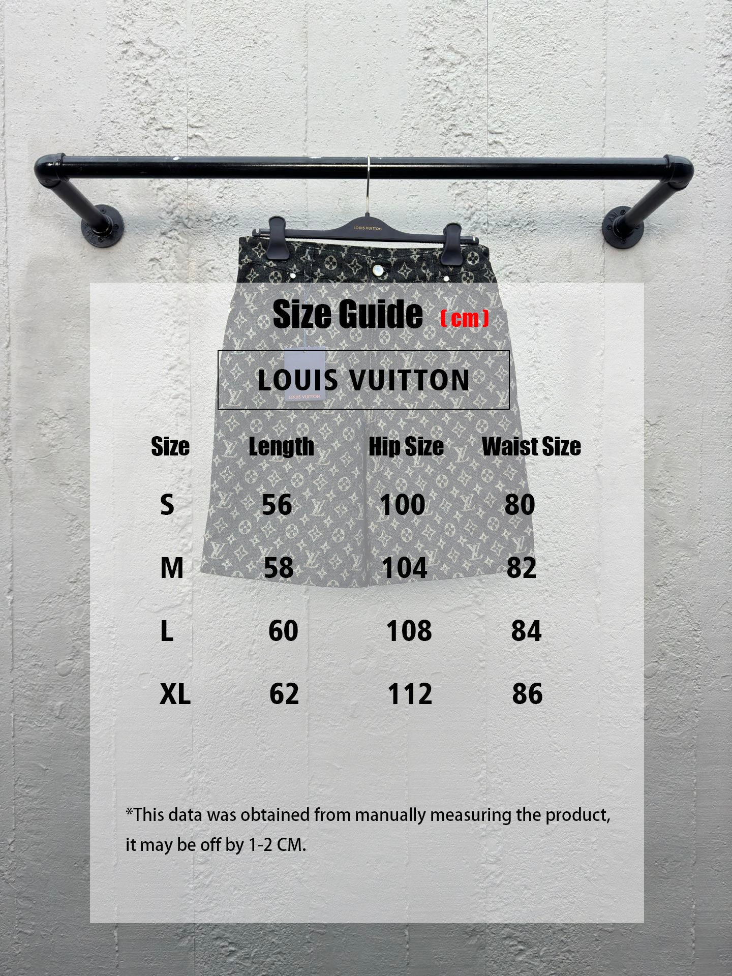 1V  jacquard full print denim shorts