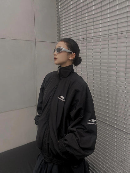 B  Logo embroidered jacket