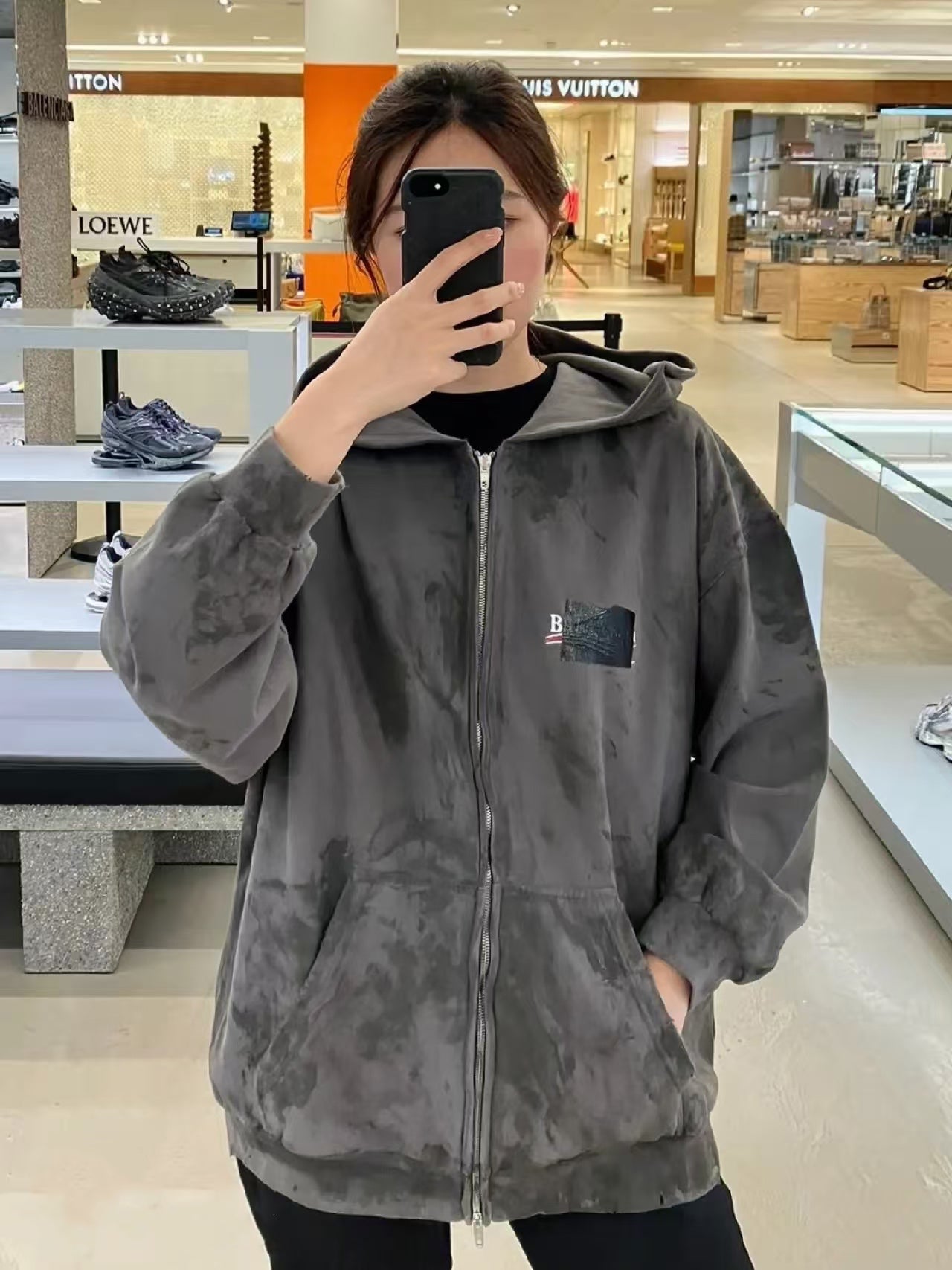 B  Black Label Zipper Hoodie
