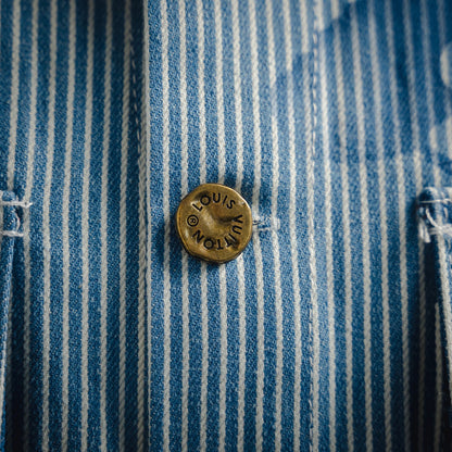 1V Ink pattern denim jacket
