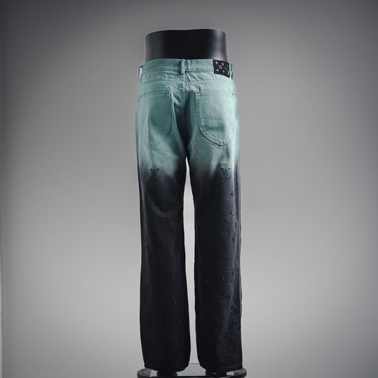 1V 24Fw Embroidered Gradient Jeans Set