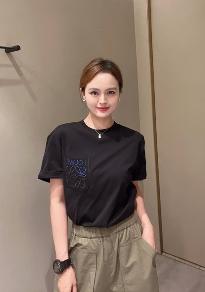 T-Shirt mit gesticktem Pocket-Logo 