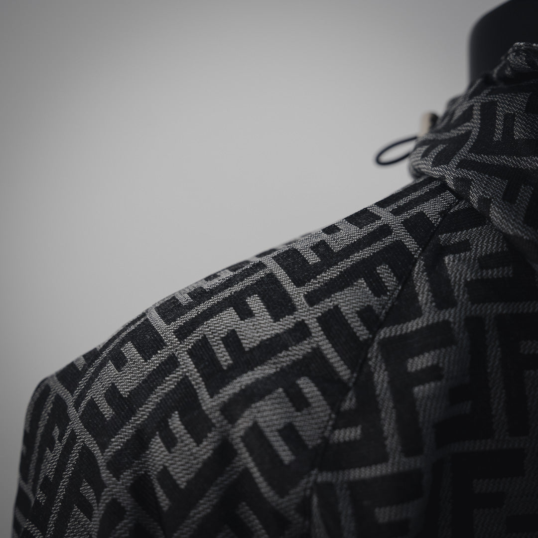Fe  FF full print windbreaker zipper jacket