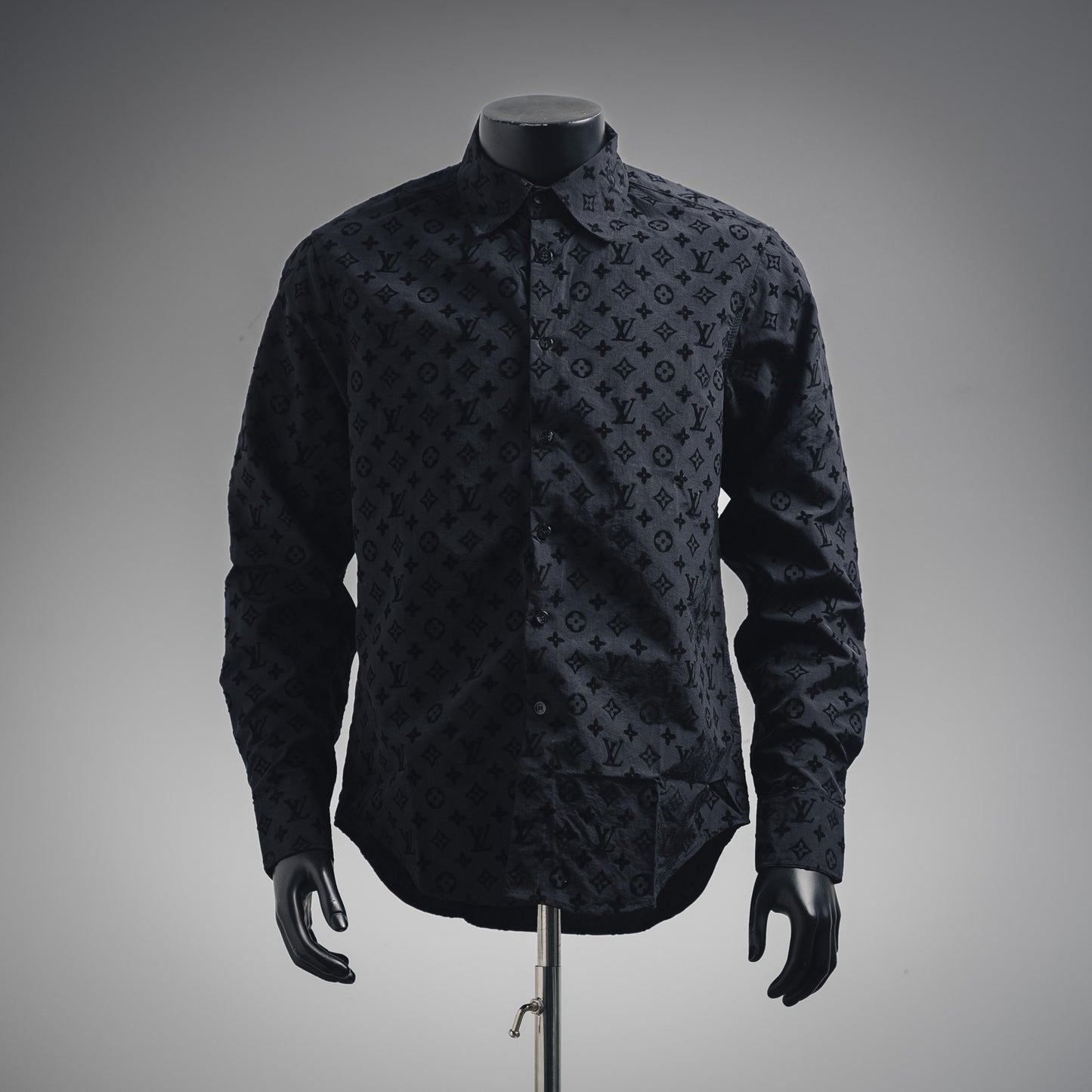 1V Flocked LOGO long-sleeved shirt