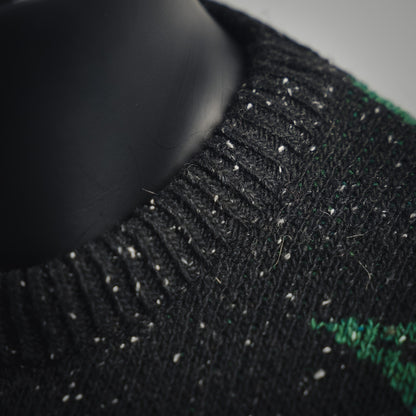 1V 24FW logo jacquard round neck sweater