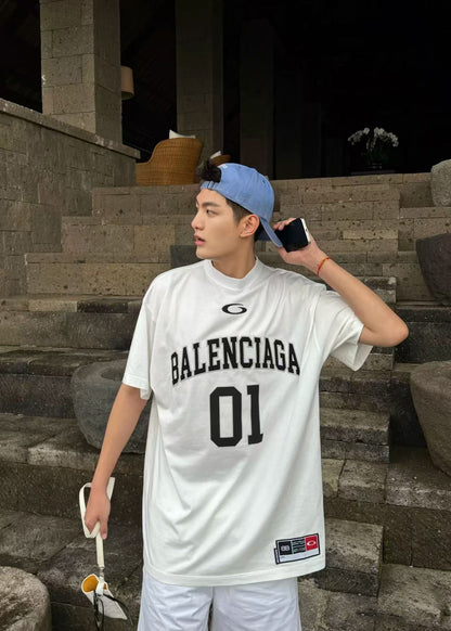 B 2025ss 01 jersey embroidered T-shirt