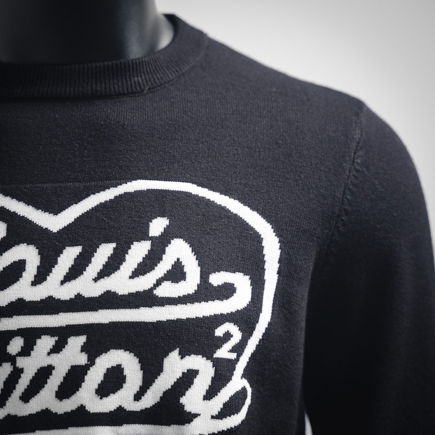 L 24ss Jacquard-Herz-Strickpullover 