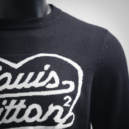 L 24ss Jacquard-Herz-Strickpullover 