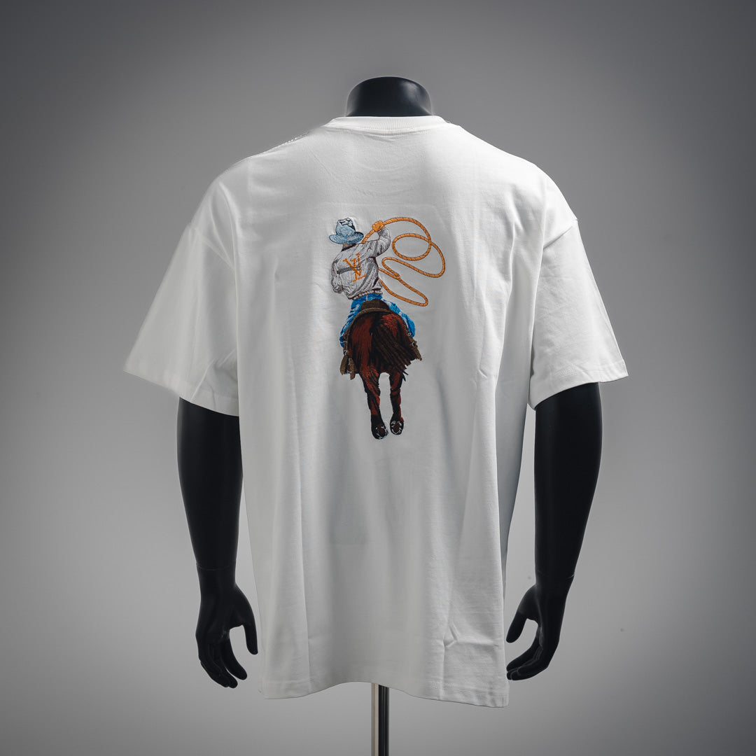 1V 2025ss Graphic Embroidered Cotton T-Shirt