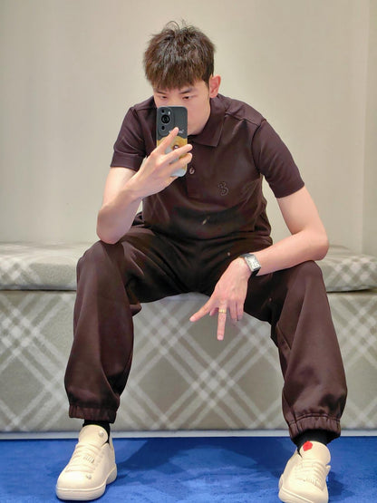 Bu  25SS Snake Letter B Short Sleeve Polo Shirt