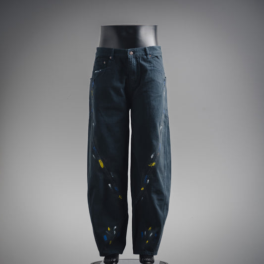 B 24SS Summer Ink-splashed Jeans