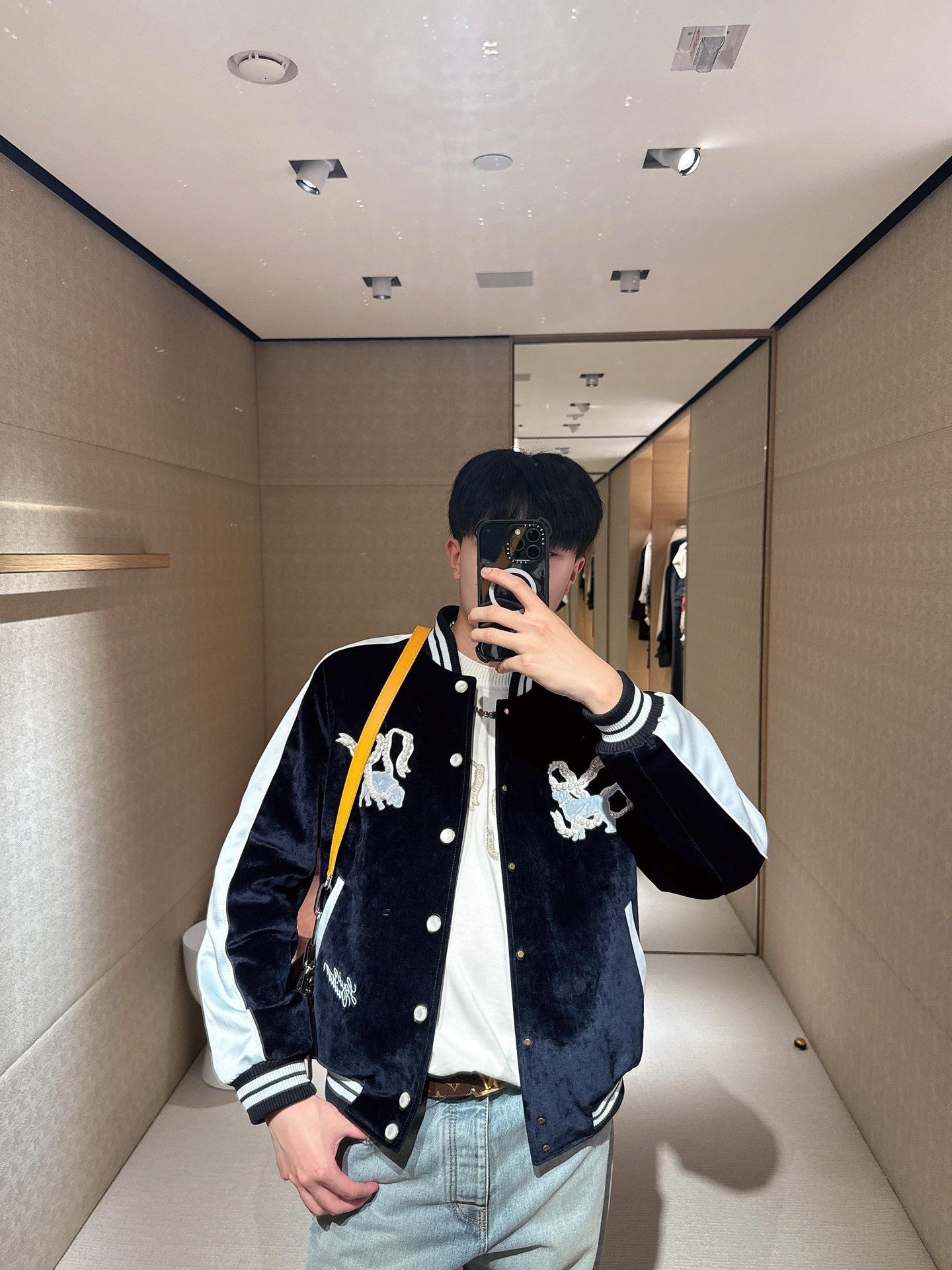 L 24Fw Perlmutt Samt Yokosuka Jacke 
