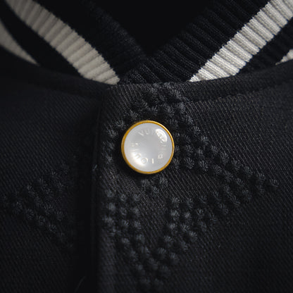 1V  Pearl button baseball jacket