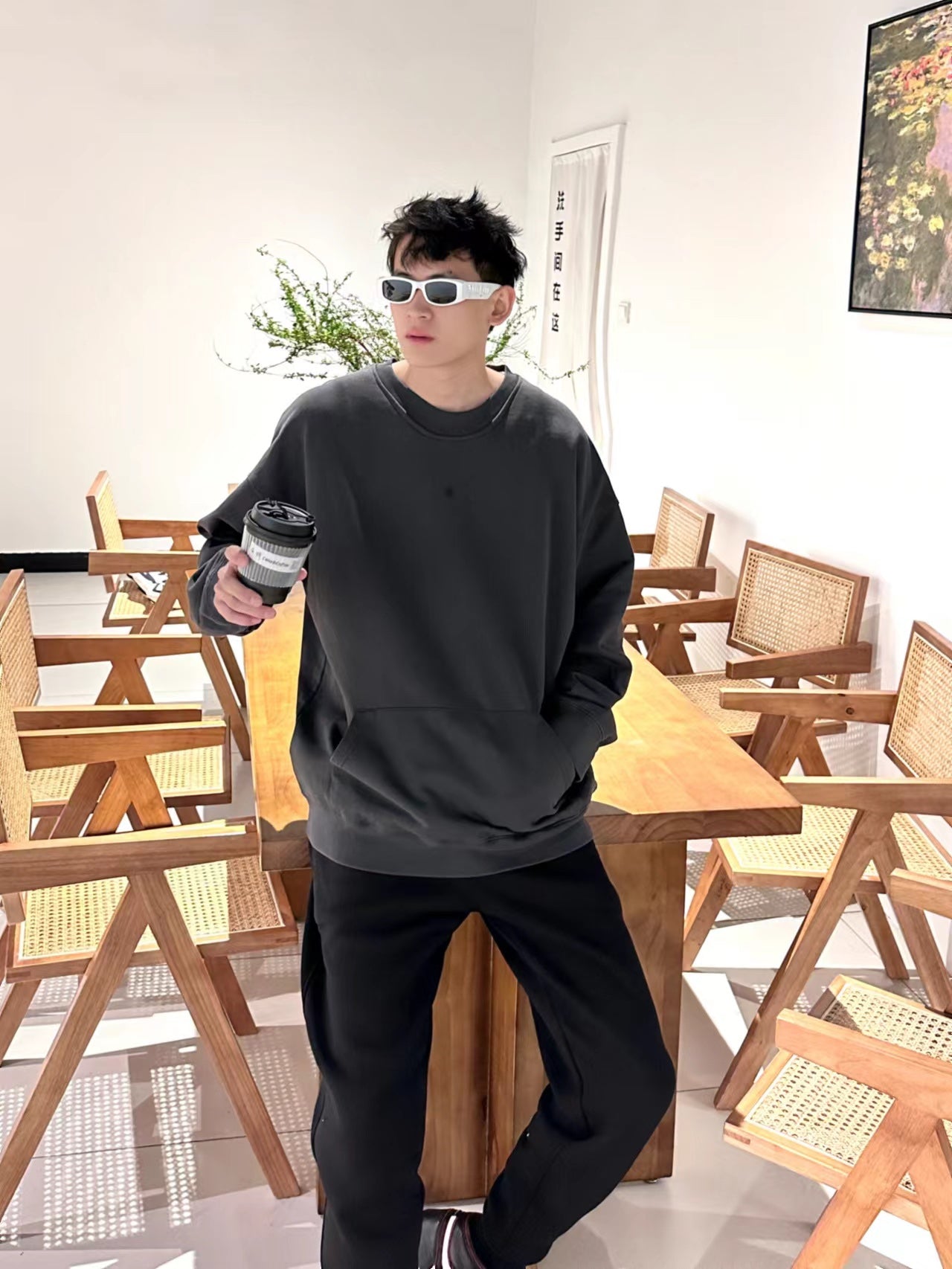 B  Website embroidered sweatshirt